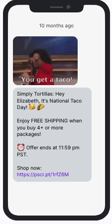 National Tacos Day SMS Campaign
