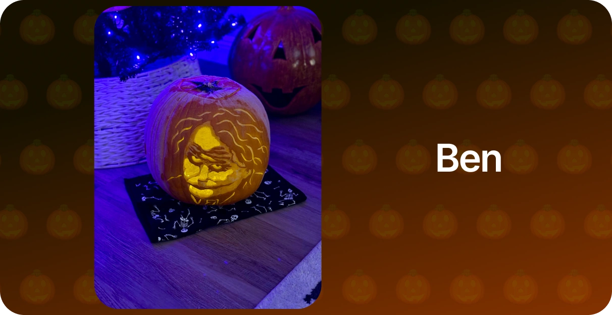 Vault Oct 23 - October 2023 Pumpkin Carving Ben