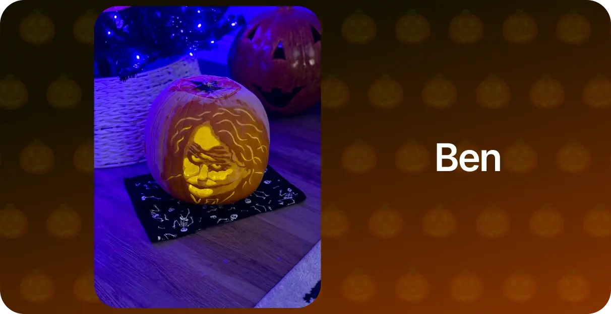 Vault Oct 23 - October 2023 Pumpkin Carving Ben