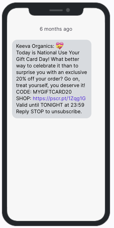 Keeva Organics Gift Card Day