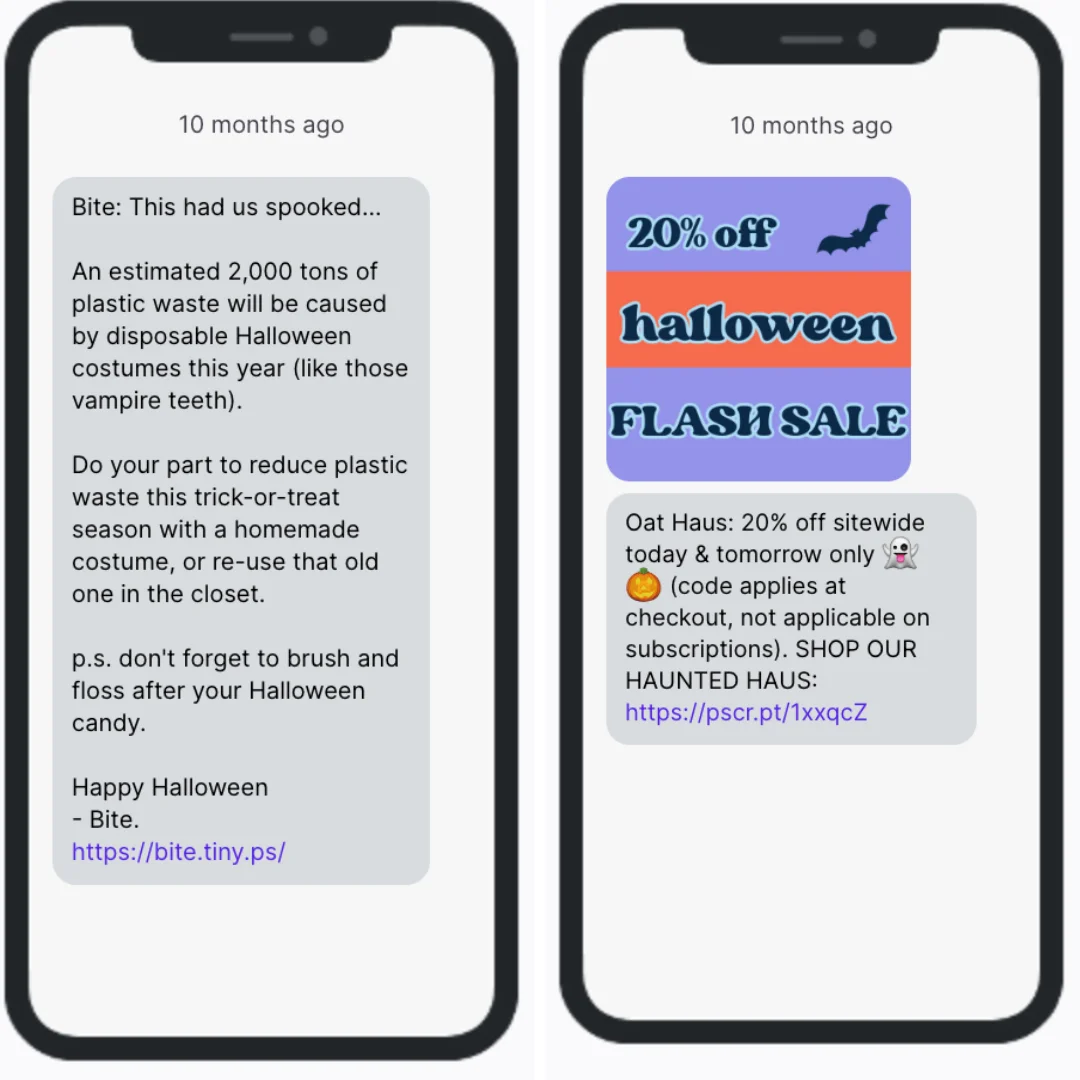 Halloween SMS Campaign Examples - Postscript