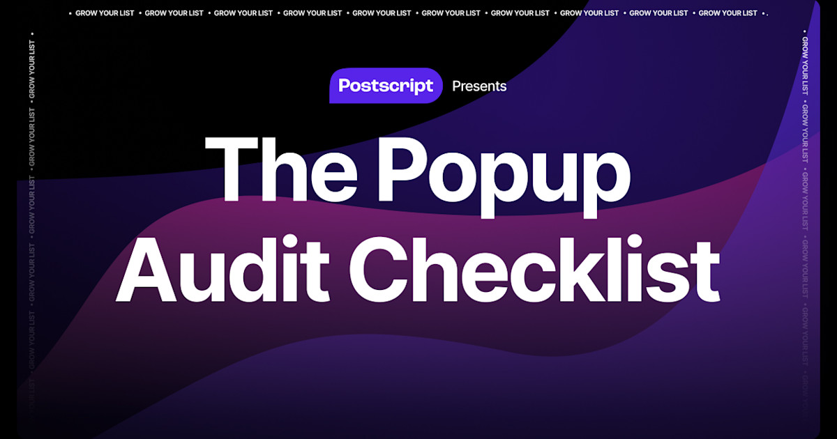 Get the Popup Audit Checklist