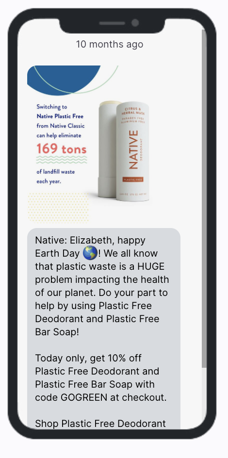 Native Earth Day SMS