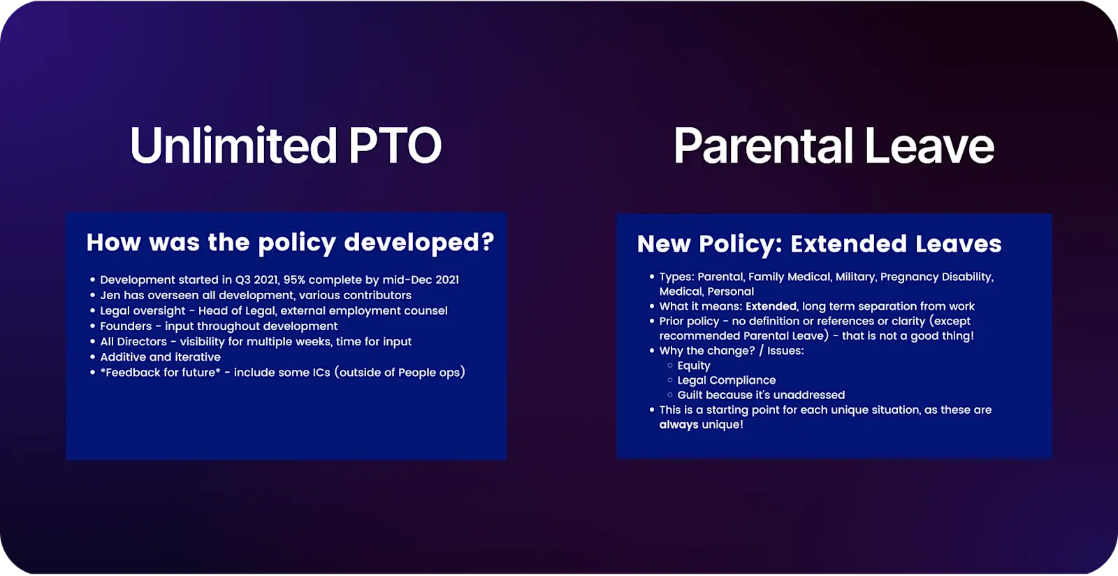 Vault Jan 2022 - New PTO policy announced 1