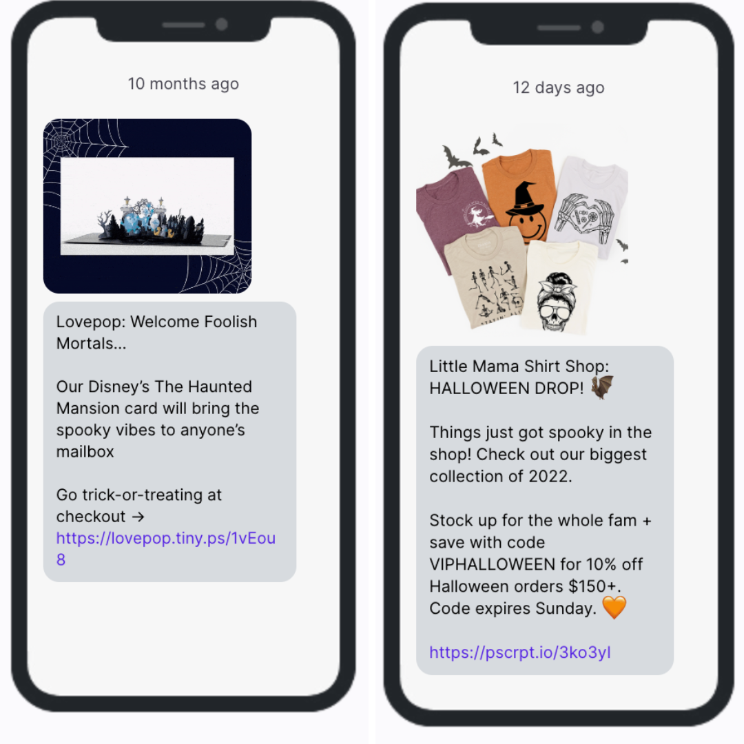 Halloween SMS Campaign Examples - Postscript