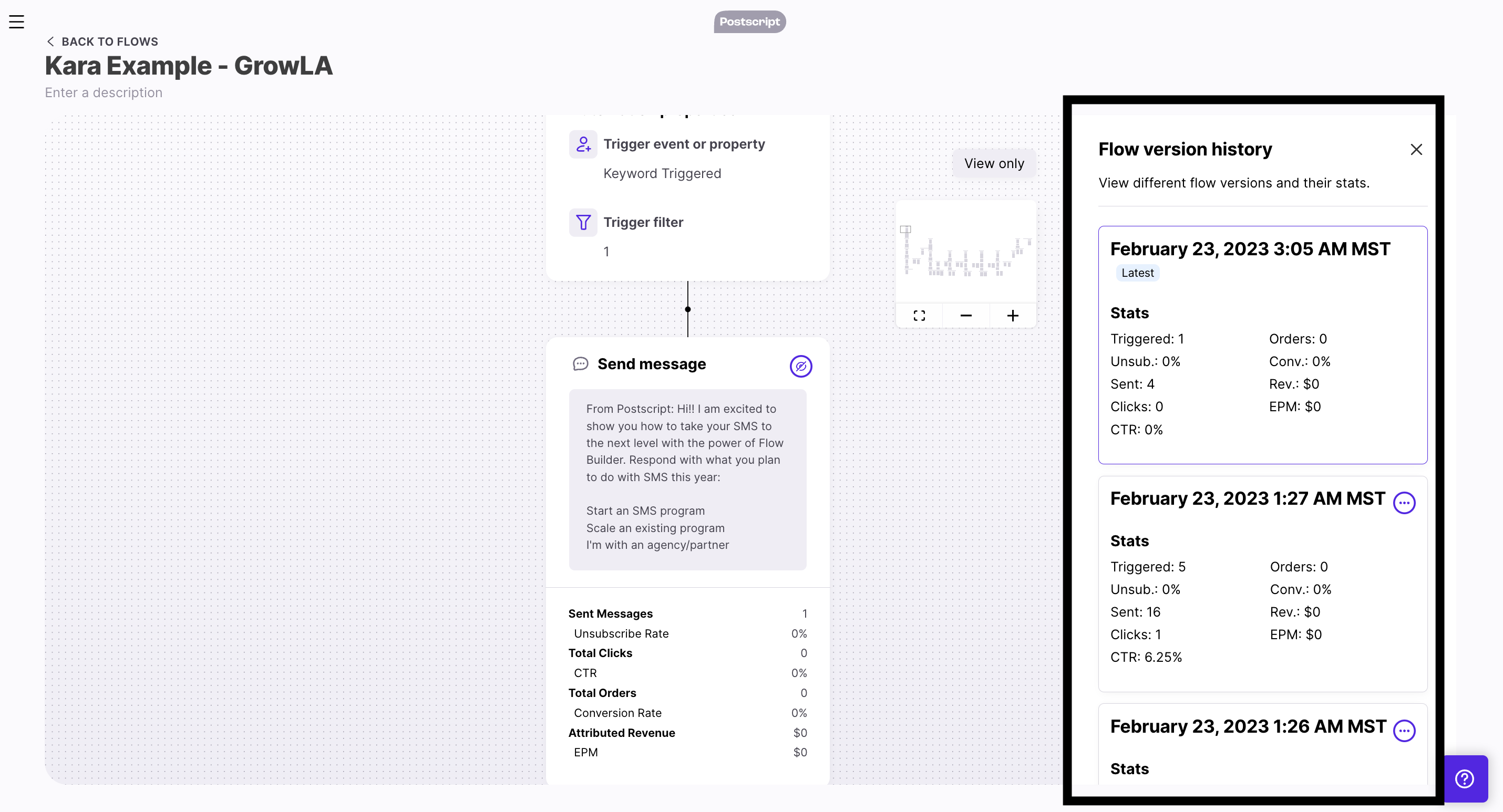 Flow Version History