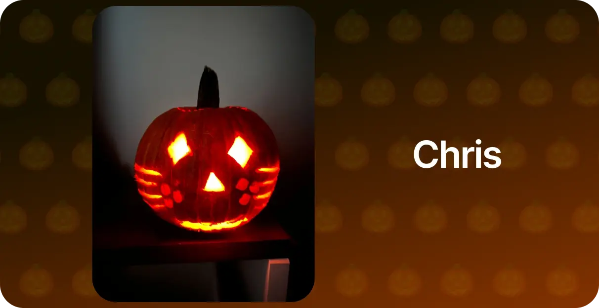 Vault Oct 23 - October 2023 Pumpkin Carving Chris