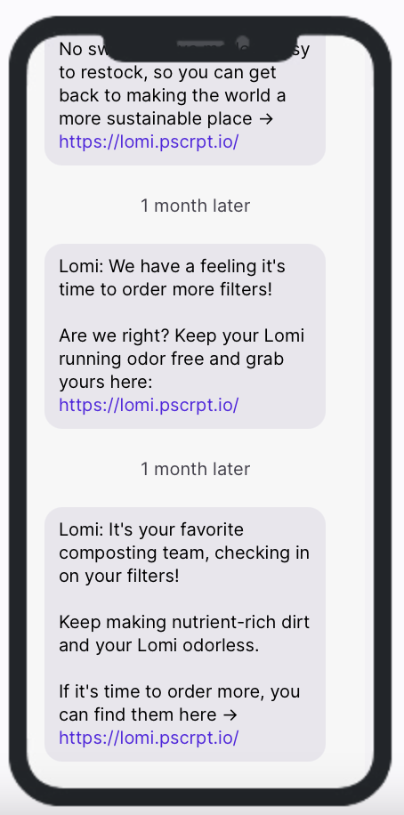 Lomi Filter Reminder
