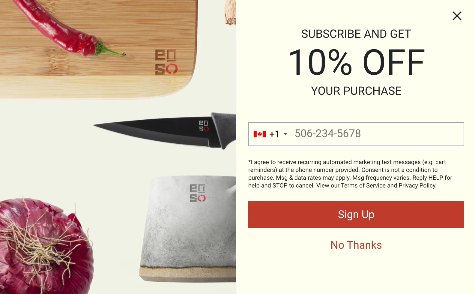 Side Image Popup Layout