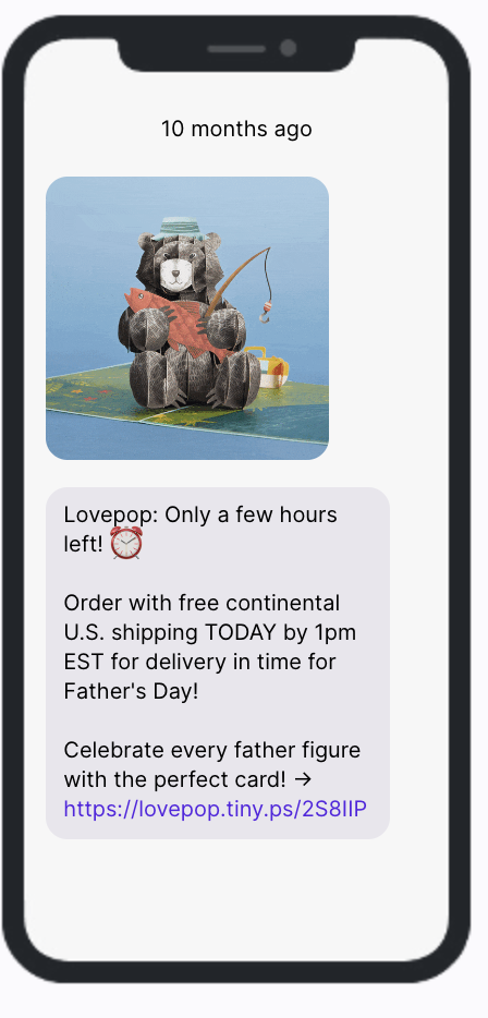 Father's Day SMS Campaign - Lovepop