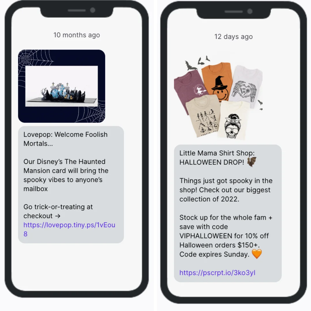 Halloween SMS Campaign Examples - Postscript