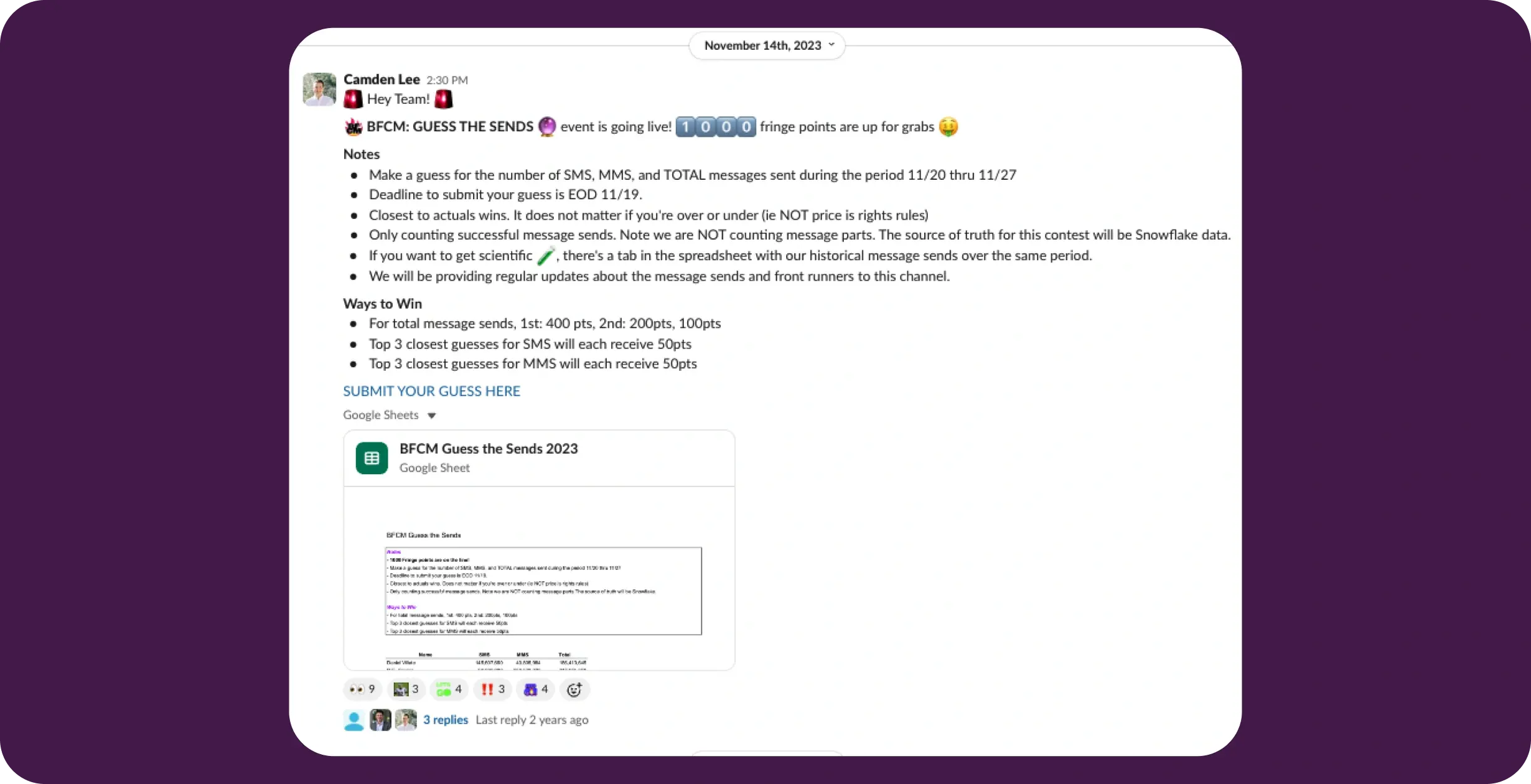 Vault Nov 23 - Guess the Sends