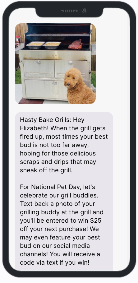 Hasty Bake Grills SMS Campaign
