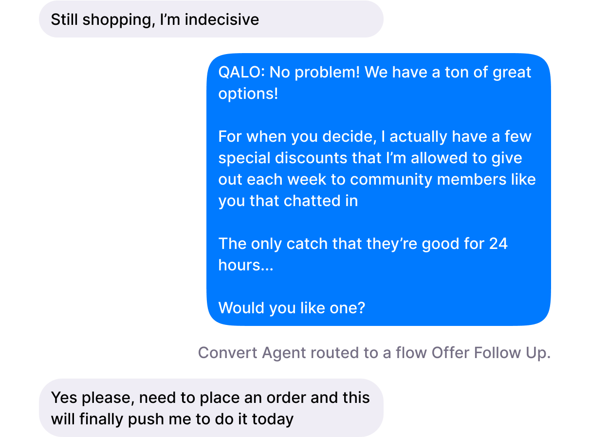 QALO SMS Sales demo 1