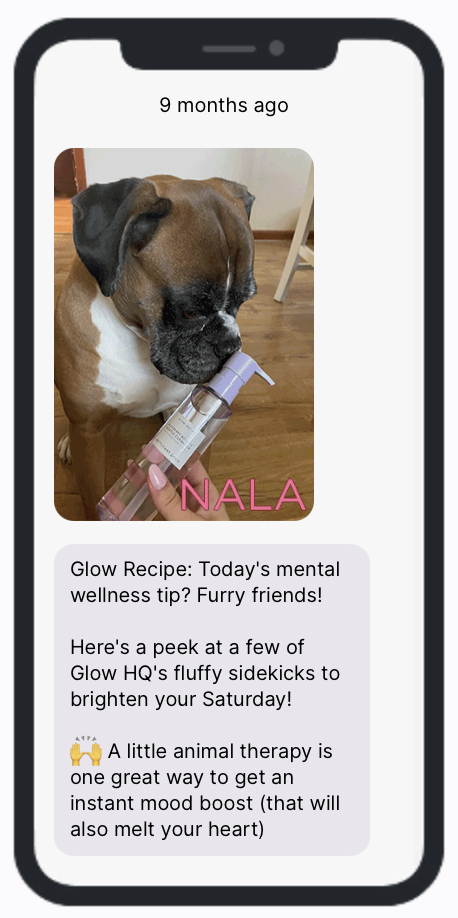 Glow Recipe mental health pets