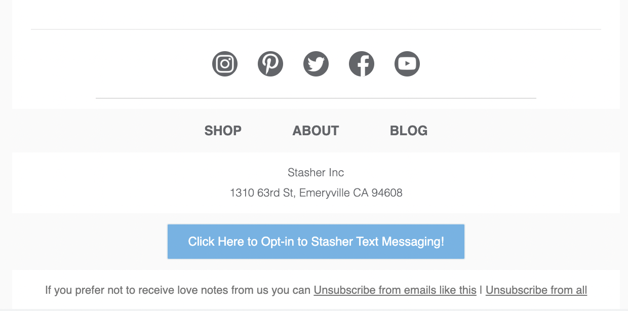 Stasher Bags SMS Email Footer
