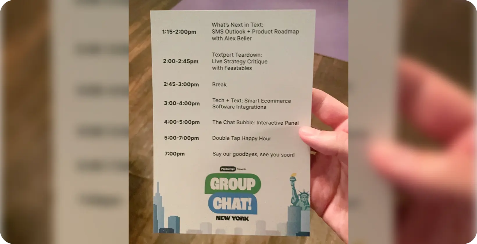 Vault Oct 2022 - Group chat NYC agenda