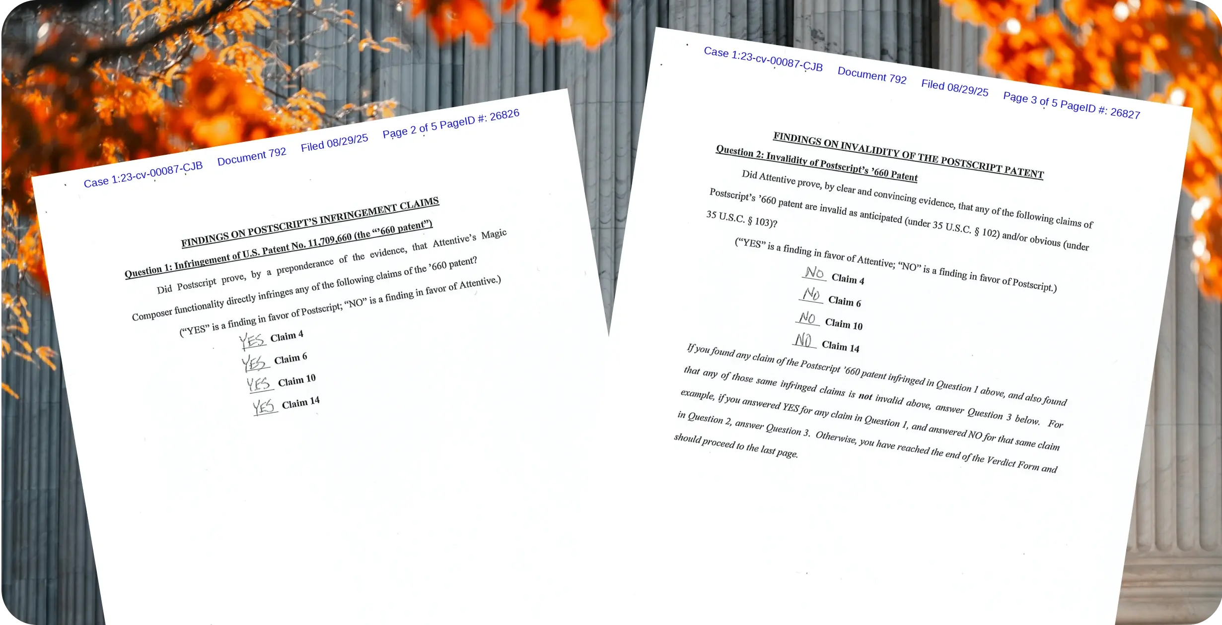 Vault Aug 25 - Attentive V Postscript verdict