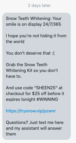 snow teeth whitening text3