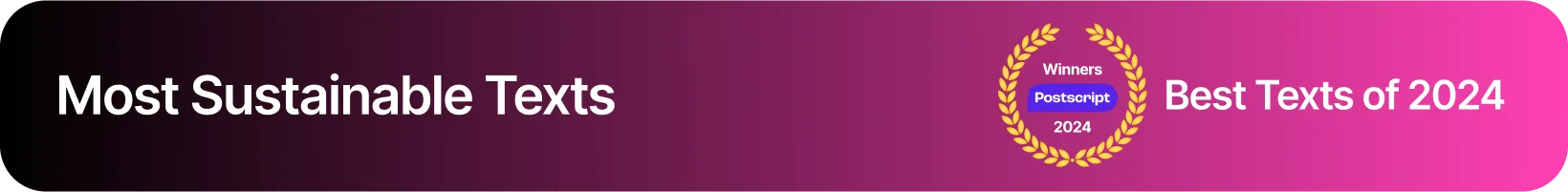 Most Sustainable Texts Header