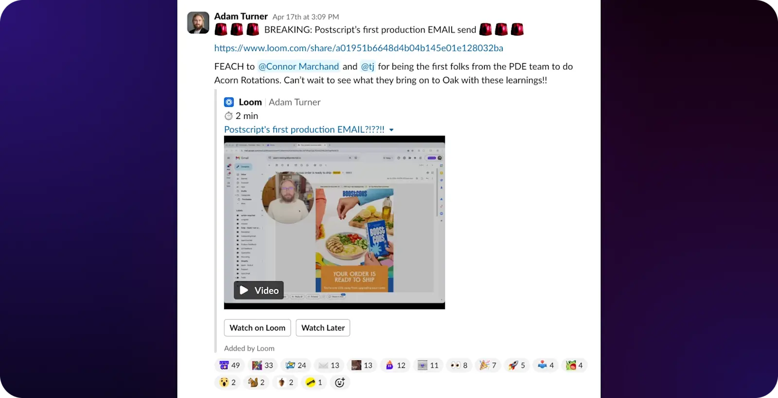 first-production-email-send-announced
