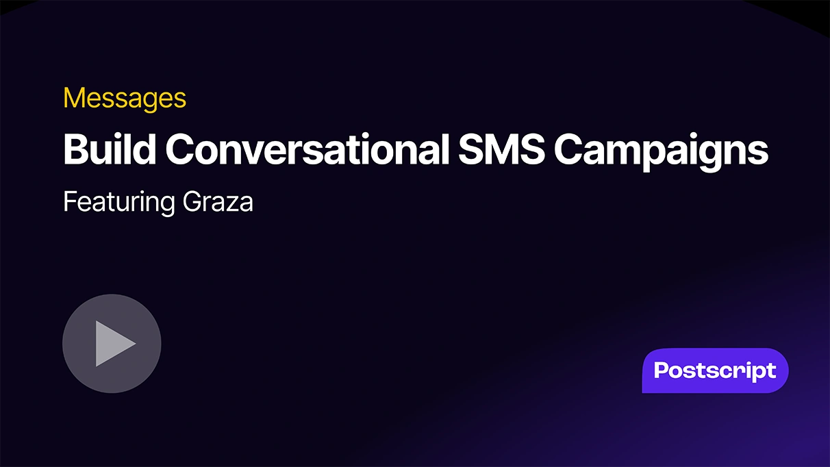 Build conversational SMS campaigns