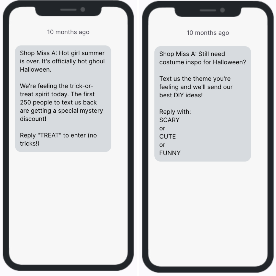 Halloween SMS Campaign Examples - Postscript