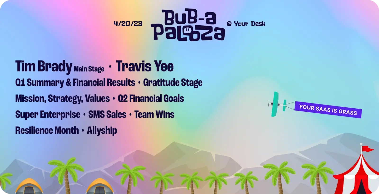 Vault Apr 23 - Bubapalooza lineup