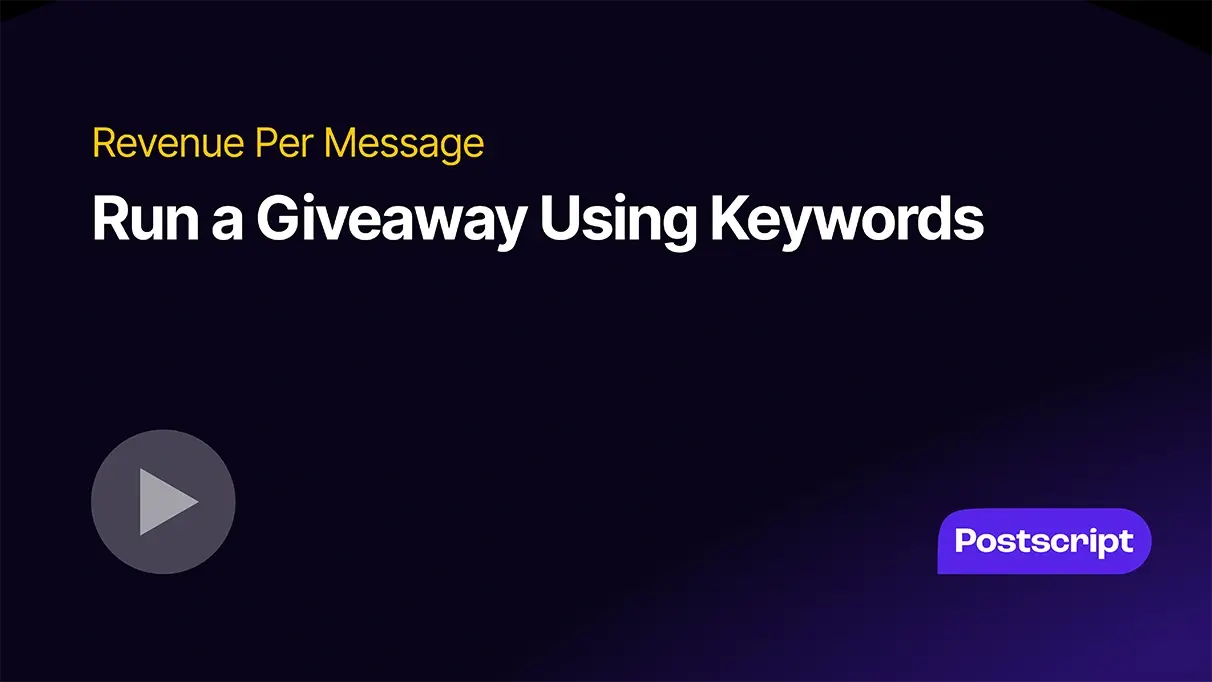 Run a Giveaway Using Keywords