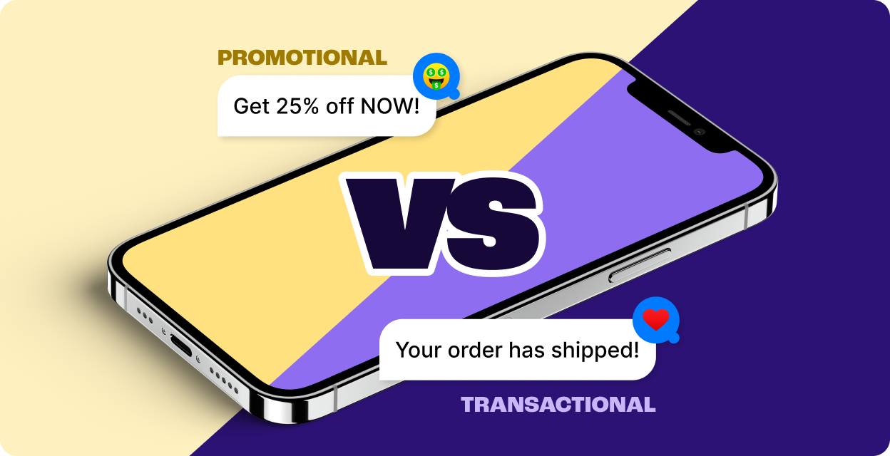 Promotional vs Transactional SMS Header Image