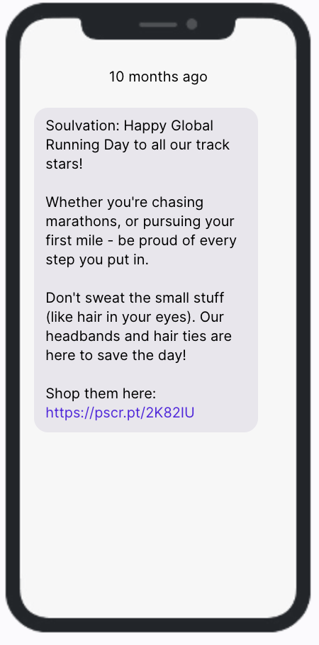 Global Running Day - SMS Campaign
