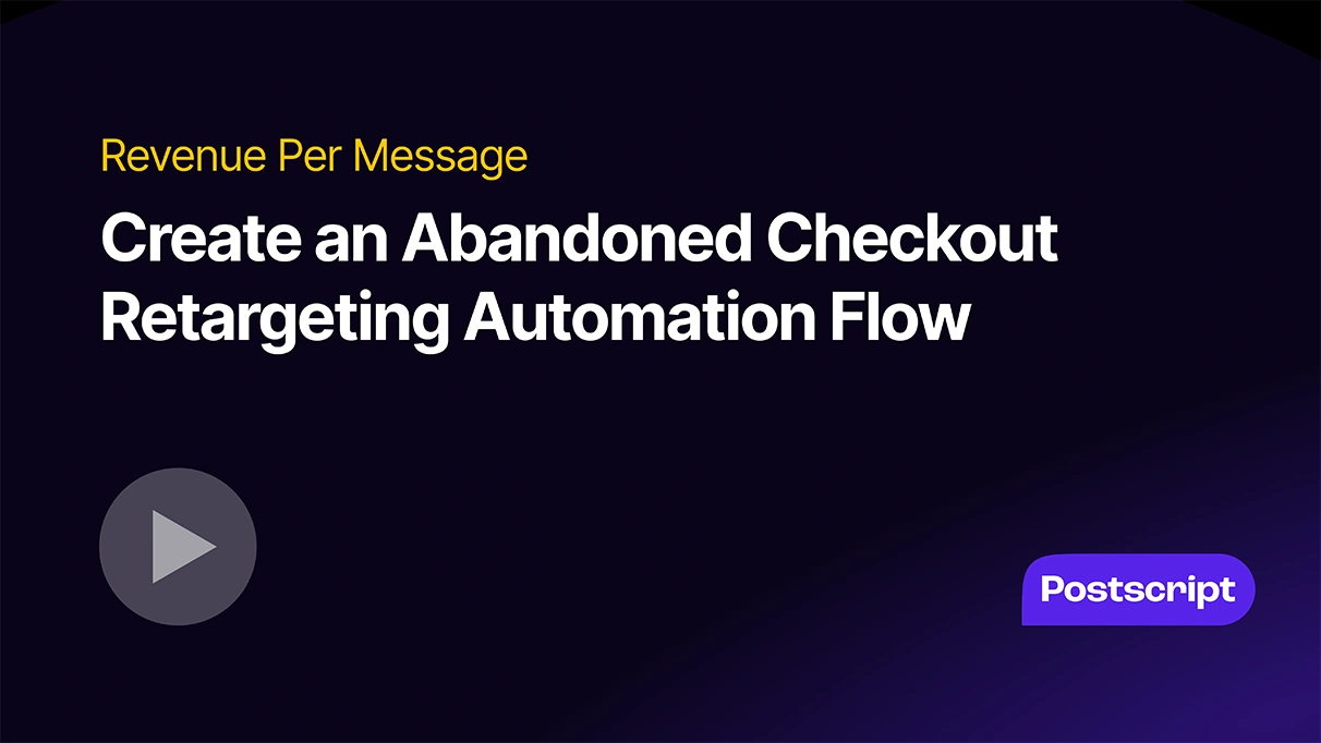 Create an Abandoned Checkout retargeting animation flow
