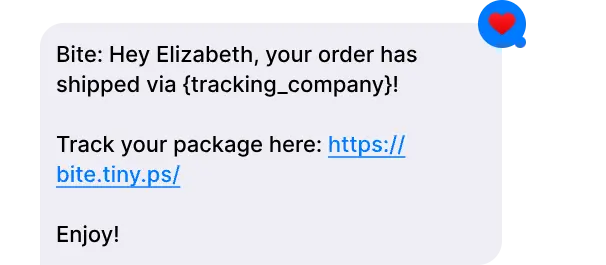 Lifestyle Shipping Notifications Bite