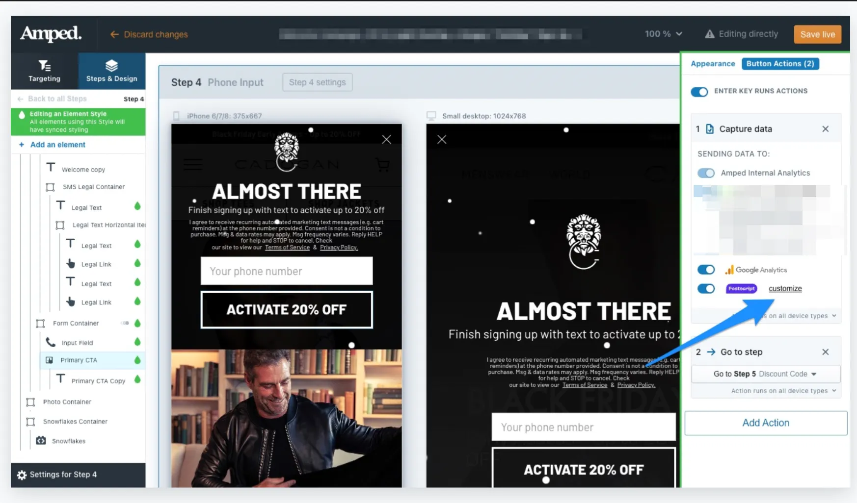 Integration screenshot
