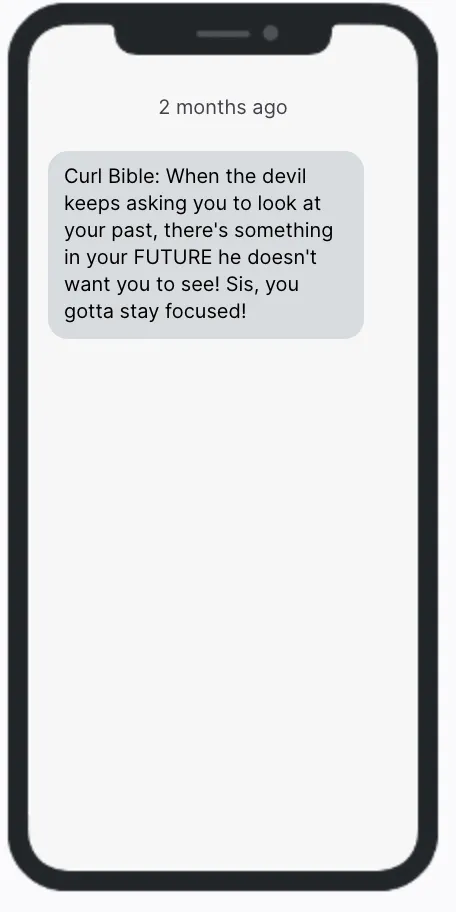Curl Bible SMS Motivational Campaign