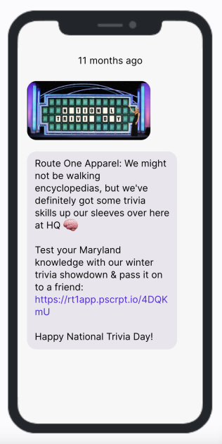 TRIVIA Route One Apparel