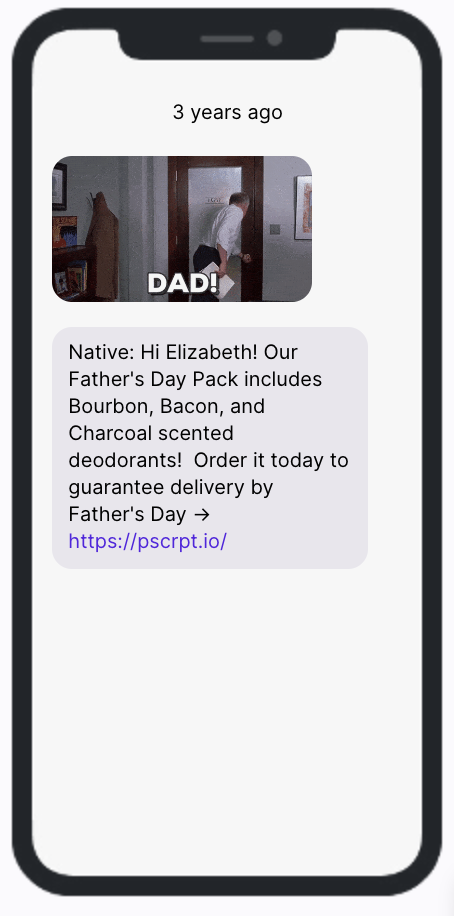 Father's Day SMS Campaign - Native