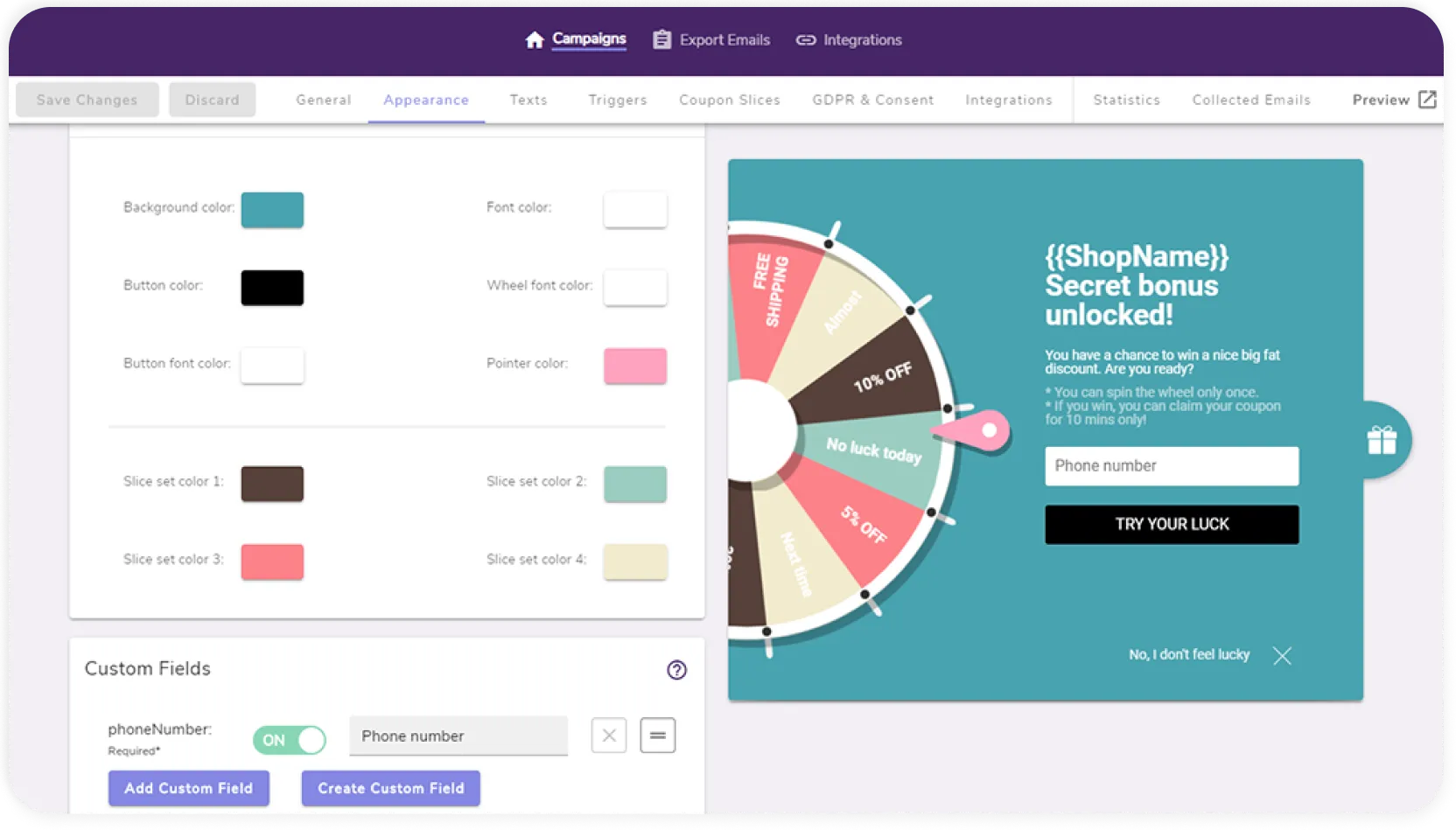 Integration screenshot