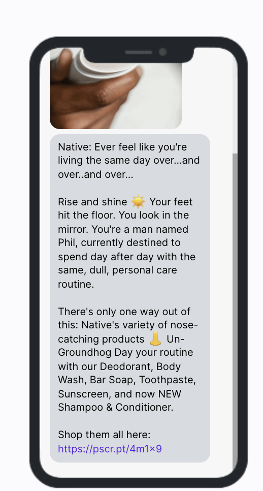Groundhog Day SMS Campaign - Native