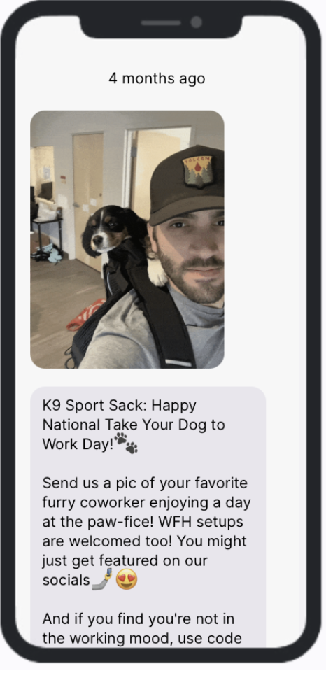 National Take Your Dog to Work Day - SMS Campaign
