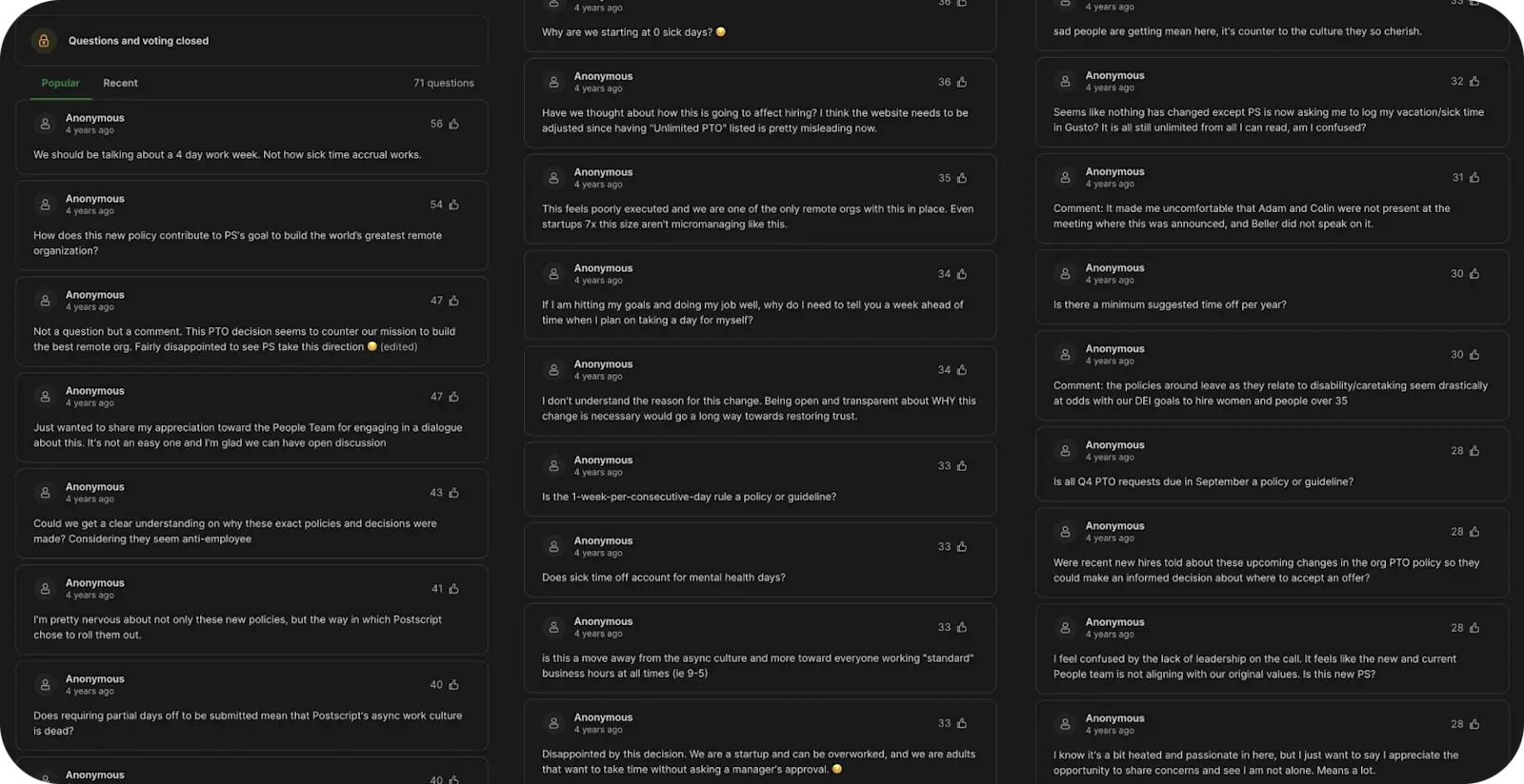 Vault Jan 2022 - New PTO policy announced 2