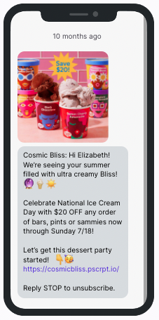 Cosmic Bliss Ice Cream Example