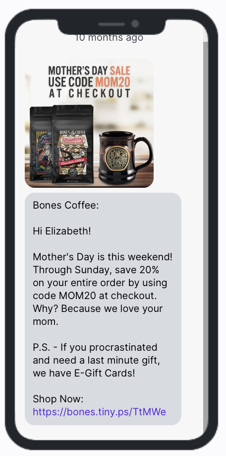 BonesCoffee MothersDay GiftCards