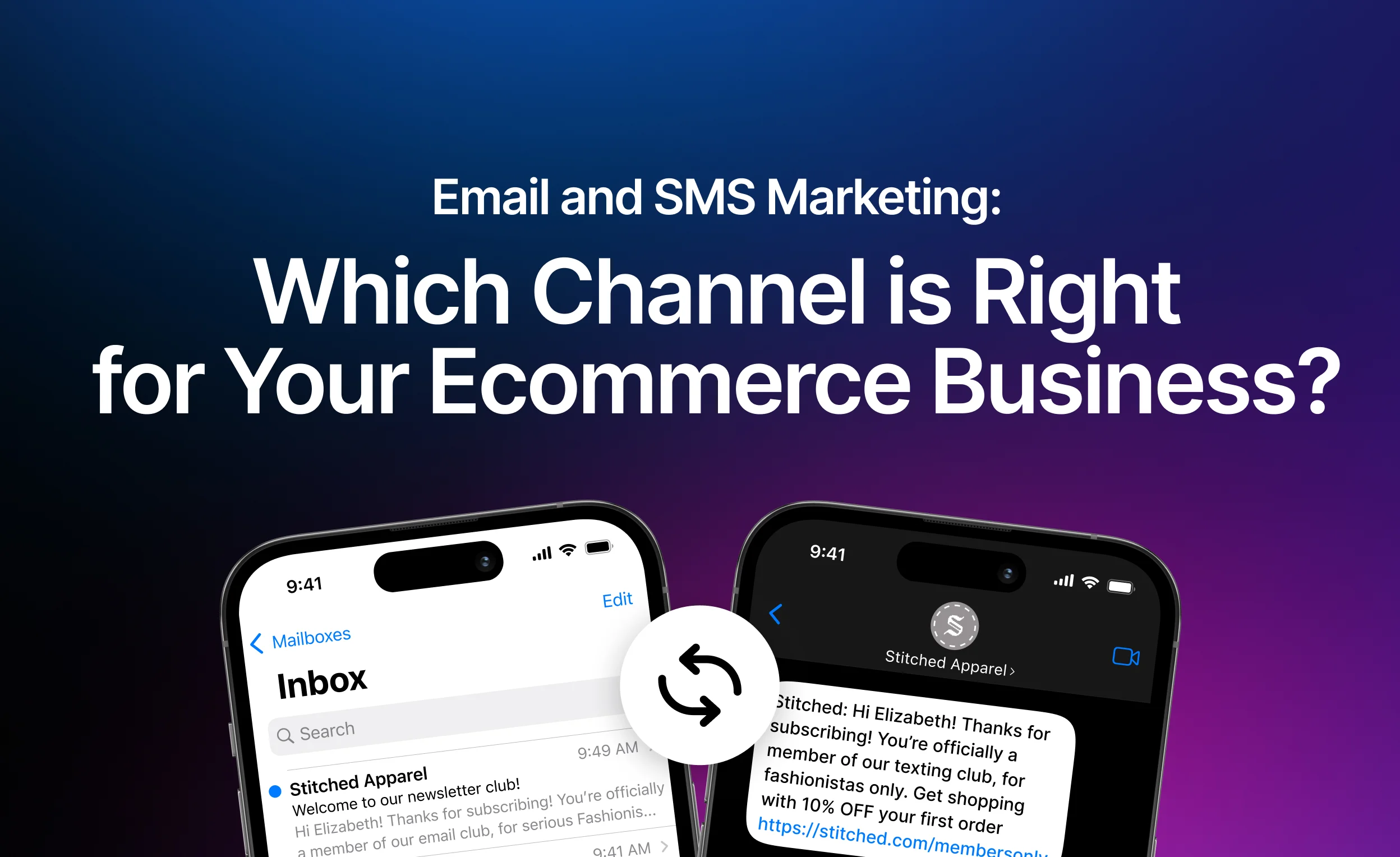 Email vs SMS blog hero image