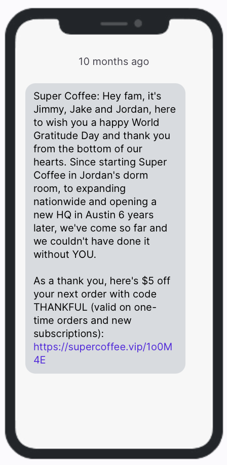 SuperCoffee Gratitude