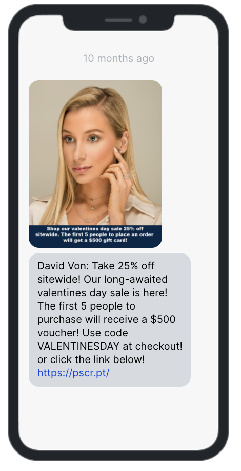 sale david von gift card