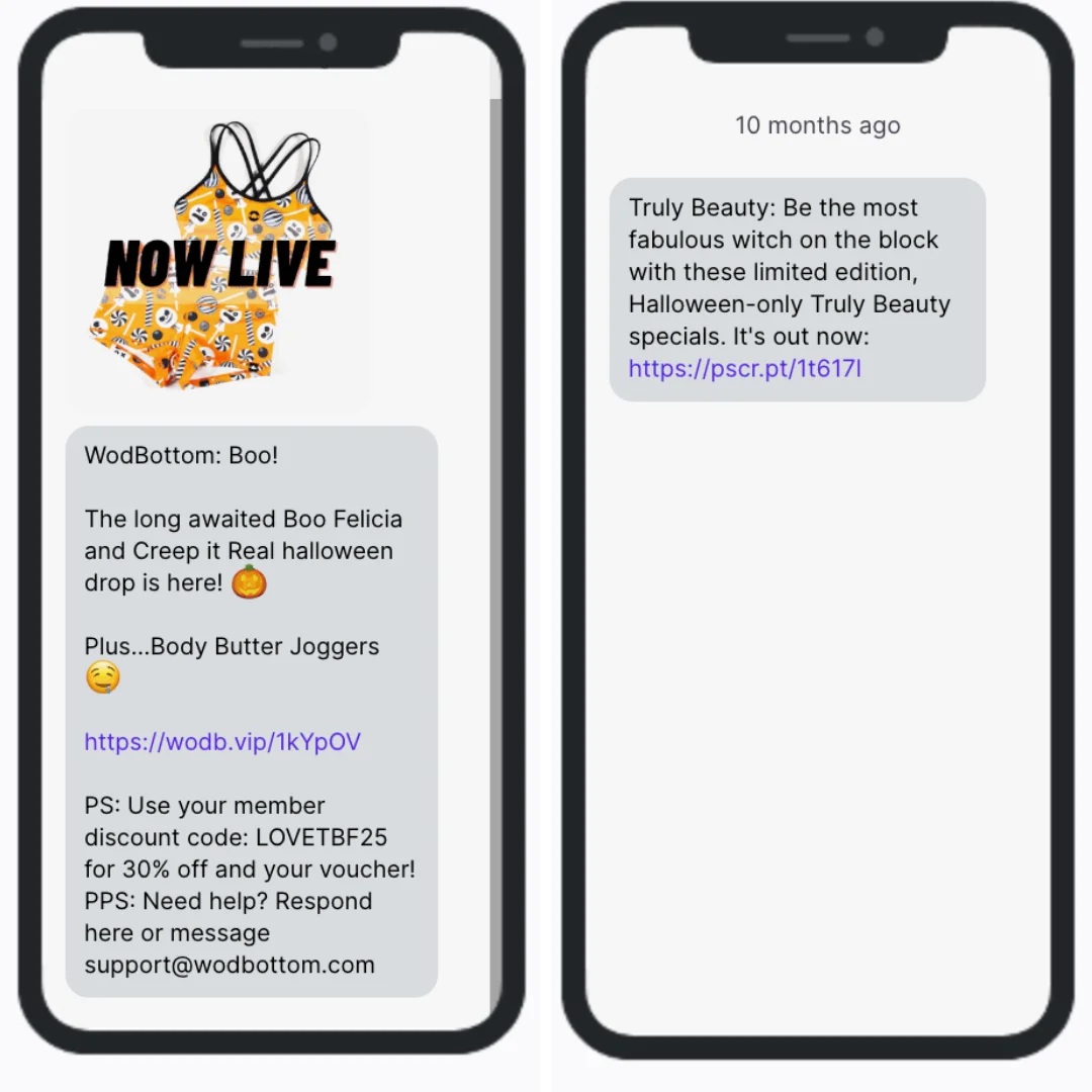 Halloween SMS Campaign Examples - Postscript