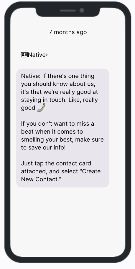 Native Contact Card