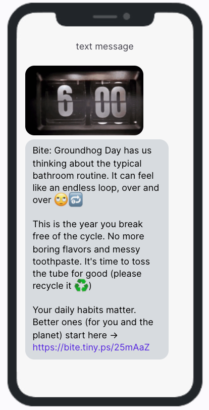 Groundhog Day SMS Campaign - Bite