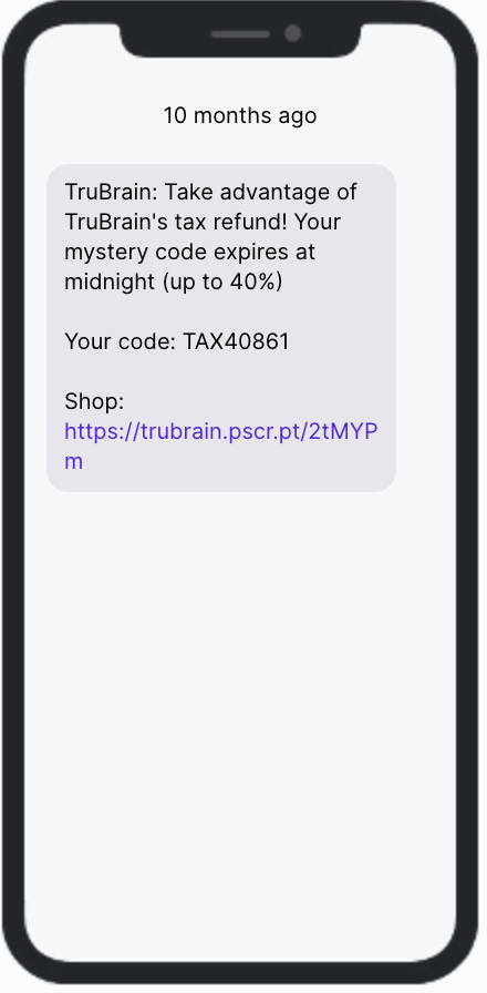 Tax Day SMS Campaign - TruBrain